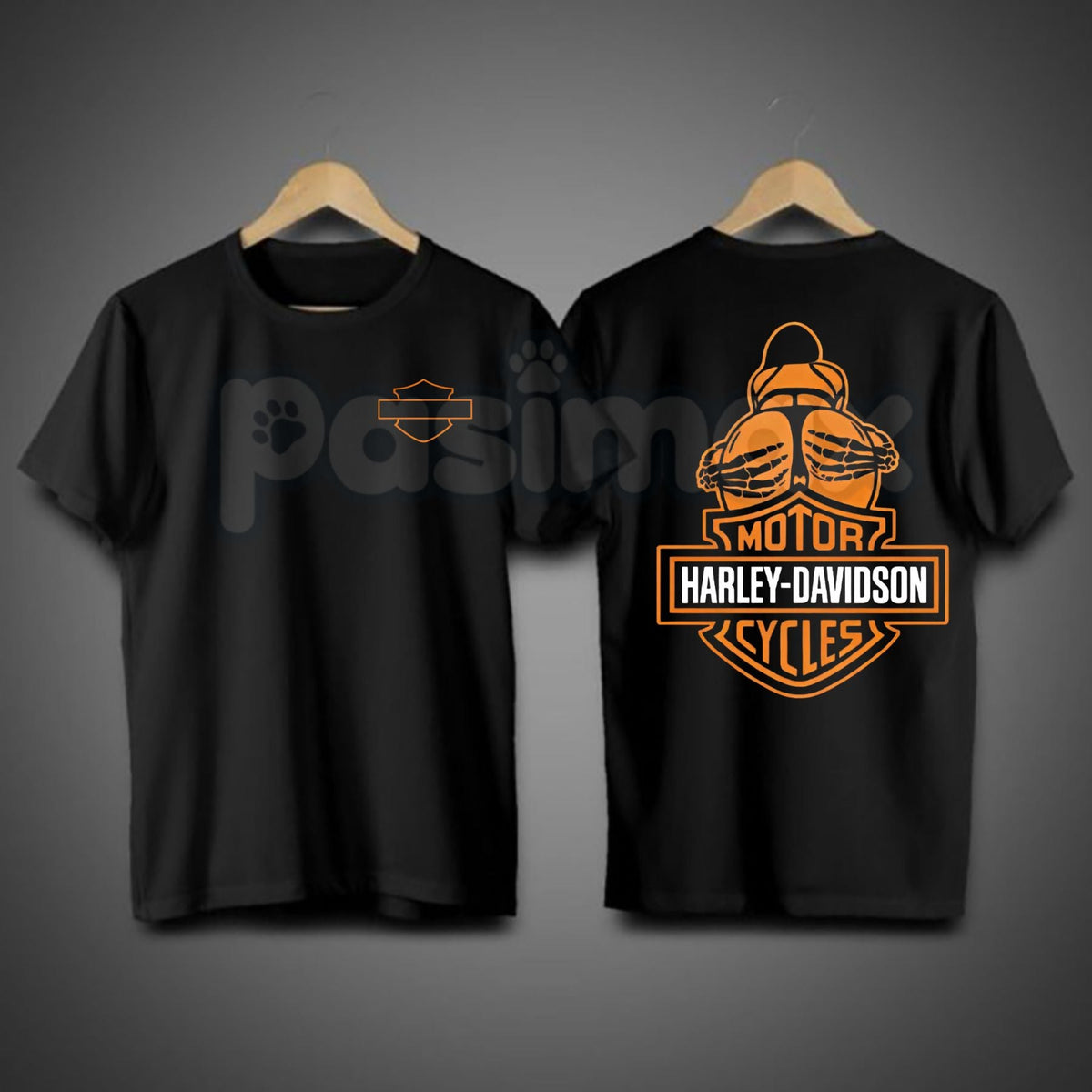 "Barley Chick" Biker Style Men's T-Shirt - Vintage Motorcycle Graphic Tee