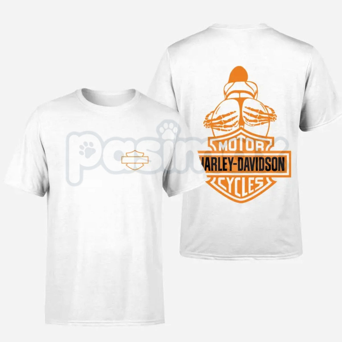 "Barley Chick" Biker Style Men's T-Shirt - Vintage Motorcycle Graphic Tee