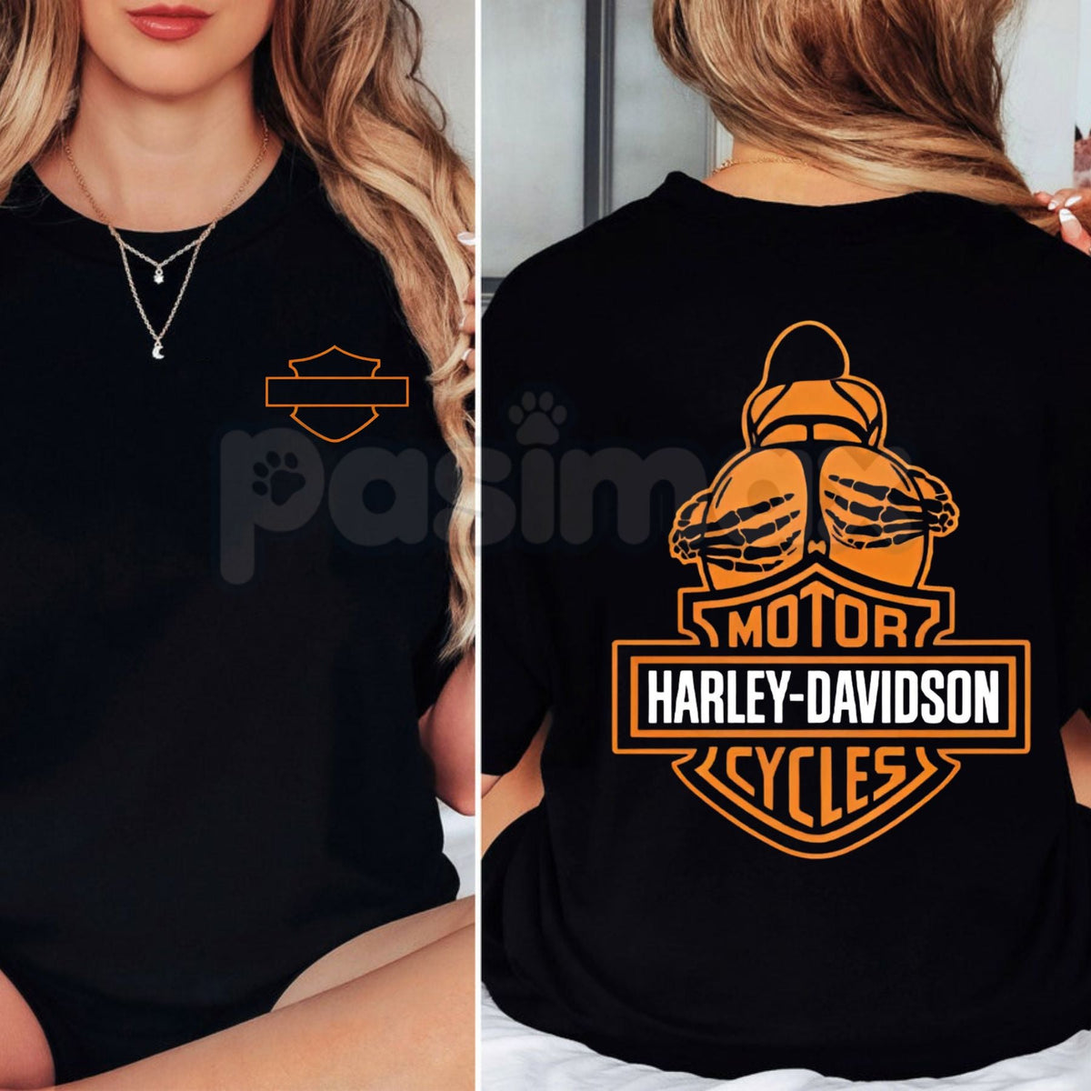 "Barley Chick" Biker Style Men's T-Shirt - Vintage Motorcycle Graphic Tee